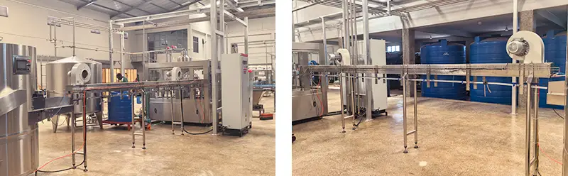 Malawi Project- kombucha bottling line- air conveyor